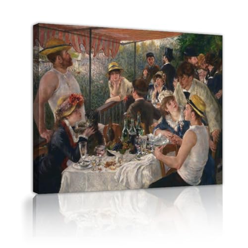 Déjeuner de la partie nautique Renoir art mural vintage cadre 40x50cm esthétique