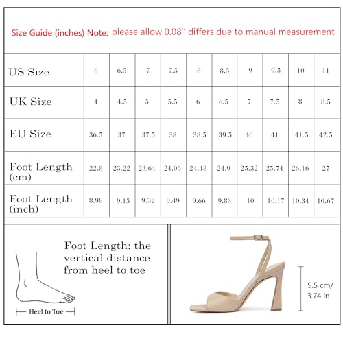 Image of QIY Strappy Heels for Women Heeled Sandals Square Toe Heel Ankle Strap Stiletto Mesh High Heels Dress Shoes