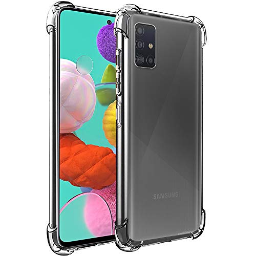 Image of TheGiftKart Transparent Crystal Clear Back Cover Case for Samsung Galaxy A71 Case | Shockproof Soft TPU Case | Cushioned Edges for Ultimate Protection Back Cover Case (TPU, Transparent)