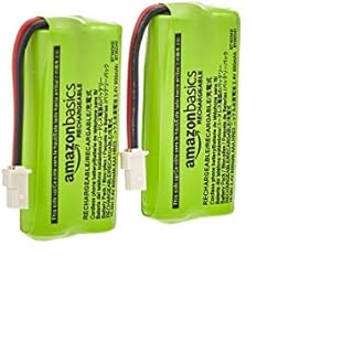 Amazon Basics Cordless Phone Replacement Battery, 2 Pack, Replaces BT183342, BT283342, BT166342, BT266342, BT162342, BT262342