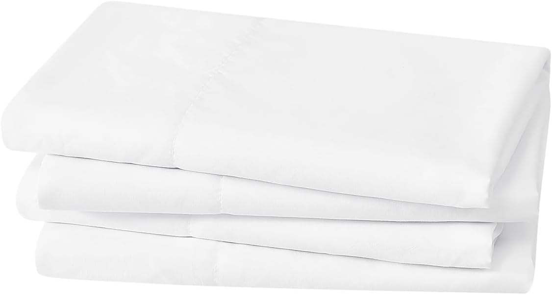 Truly Soft Everyday White 4 Pack Standard Pillowcase, Solid Color Themed, Adult Bedding, Oeko-TEX Certified