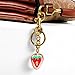 QWQJ Strawberry Key Chain Lovely Bag Charm Keychain Pendant Fashion Accessory Car Key Pendant Fruit Ornament For Children