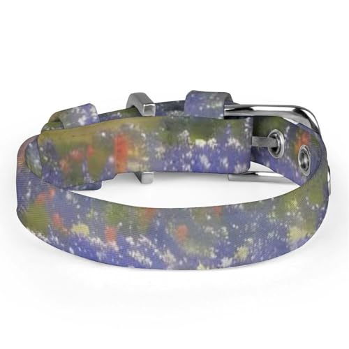 Collier réglable Texas Bluebonnets - Accessoire de taille moyenne pour chiens et chats