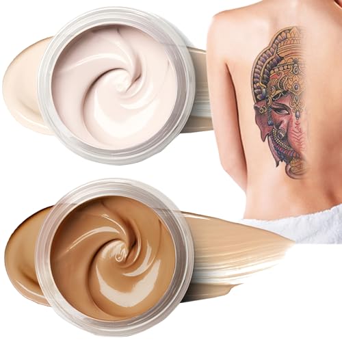 Tattoo Cover Up Makeup Waterproof Flawless Full Coverage Concealer for Tattoos, Bruises & Skin Imperfections. Long-Lasting, Smudge-Proof Formula for Men & Women