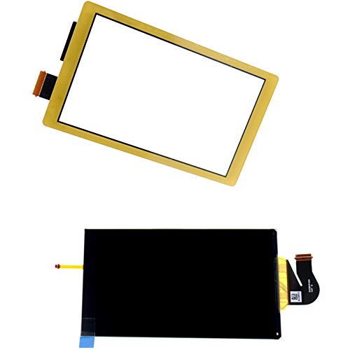 Deal4GO LCD Screen Display with Touch Screen Digitizer Lens Module Set for Nintendo Switch Lite Replacement (Yellow)
