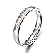 TIGRADE Jewelry Heart Shape "Real Love" Couples Matching Stainless Steel Ring Women 4mm (6)