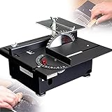 ✔[Einfach zu bedienen]: Ausgestattet mit einem 7-Gang-Netzteil kann die Geschwindigkeit einfach eingestellt werden, die maximale Schnitttiefe beträgt 30 mm und die Mini-Größe ist leicht zu transportieren. Praktische und multifunktionale DIY-Mini-Tischsäge speziell für Heimwerker