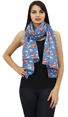 Flamingo Printed Scarf Stole 100% Cotton Lightweight, Shawl, ScarvesWomen Neck Wrap Shawl Scarves-28x72 Inches
