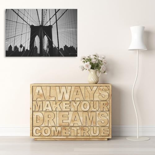 Cuadro en blanco y negro de Brooklyn y Nueva York, póster moderno de 40x60 cm para dormitorio 4