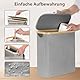 DIDAINT 33L Toilettenpapier Aufbewahrung, Bambus Badezimmer klopapier aufbewahrung Mit Deckel, Faltbar Toilet Paper Storage für 9-16 Rollen Klopapier, Grau