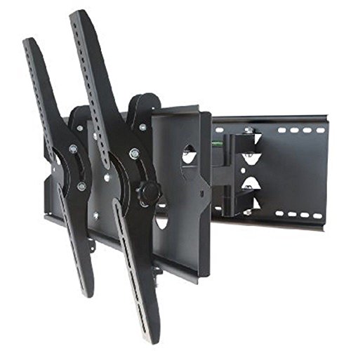 2Xhome – New Tv Wall Mount Bracket (Dual Arm) & (1) Single Shelf Package – Secure Cantilever Led Lcd Plasma Smart 3D Wifi Flat Panel Screen Monitor Moniter Display Large Displays #TOP2
