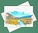 Nature Landscape Greeting Cards, 10 All Occasion Cards with Envelopes, 5x7 Inches, Watercolor Mountain and River Scenes, Blank Inside