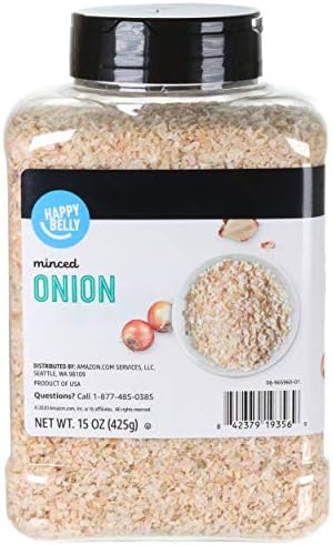 Amazon Brand - Happy Belly Onion Minced, 15 Ounce