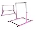 Athletic Horizontal Bar 5 Ft Adjustable Gymnastics Bars 300 Lb Capacity Standard Kip Kids Jungle Jr Training Pink