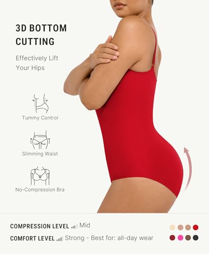 Image of FeelinGirl Shapewear Bodysuit Tummy Control Body Shaper for Women