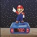 LEXiBOOK, Super Mario, Mario Nightlight Alarm Clock, Sounds and Melodies, LCD Backlit Screen, Luminous, Snooze, Red/Blue, RL800NI