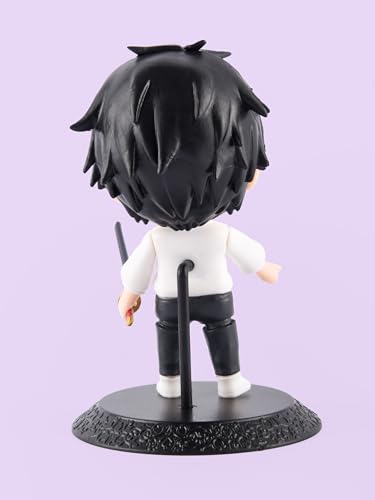 Image of Polyvinyl Chloride Jujutsu Kaisen Anime Chibi Figurine, Yuta With Katana Kawaii Anime Action Figure Statue Collectible (10 Cm)