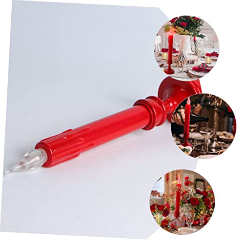 ABOOFAN 1 par de luzes de LED quentes falsas decoração castiçal adoração para suprimentos de cônica,