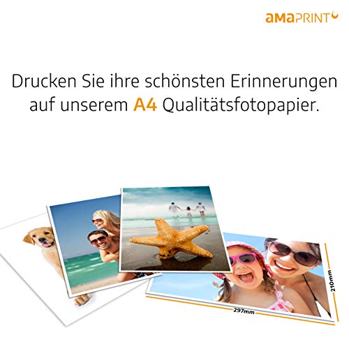 Fotopapier 10×15 Amaprint, 100 Blatt, glänzend, A4, 180g/m²