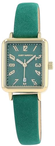 Montre rectangulaire femme Just Watch en cuir véritable de haute qualité