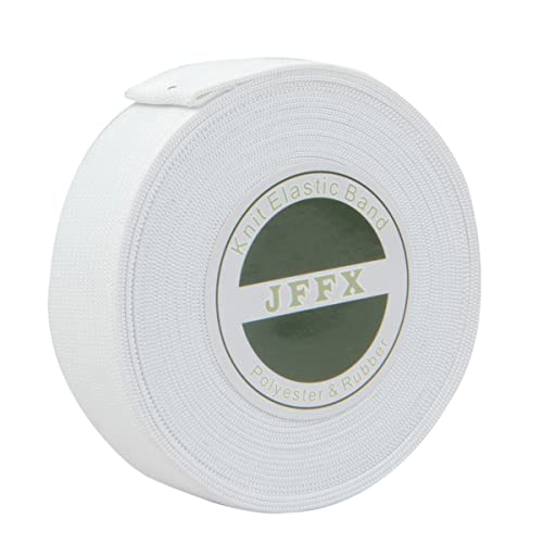 Jffx White Flat Elastic Band For Sewing, High Elasticity Knit Elastic Spool For Wigs Pants Waistband Crafts Diy (0.6 Inch X 6 Yards) #TOP7