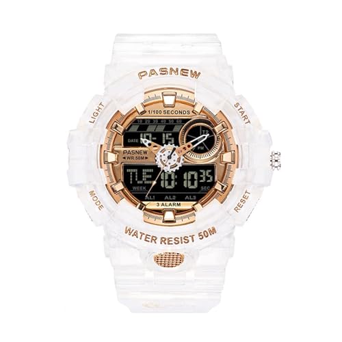 Image of PASNEW Boys' Watches - Dual Display, Large Dial Sport Watch, Black Outdoor Watch for Boys & Teens - Waterproof