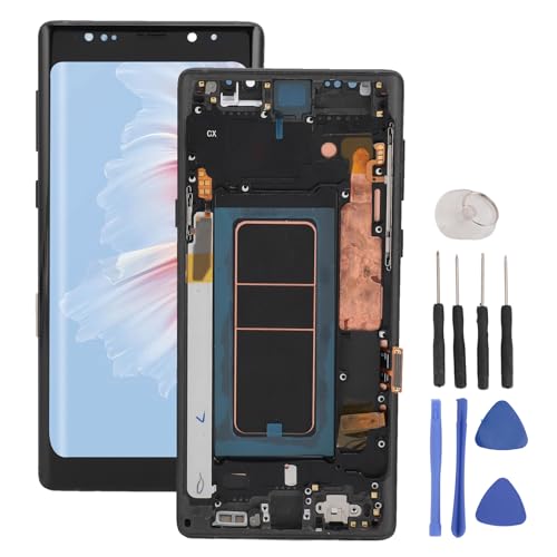 OLED Screen Replacement for Note 9, Touch Screen Digitizer Assembly with Frame and Tool, Display Touch Screen Repair Kits