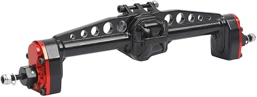 Miniatura 4 de Eje de portal trasero de aleación de aluminio completo para Axial SCX10 III AXI03007 110 RC Crawler Car Upgrades (rojo y negro, trasero)