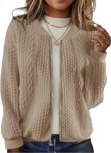 Amazon.com: kipfall Women's Full Zip Sweatshirt Jacket Stand