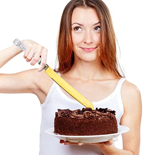 2Pcs/Set Wedding Cake Knife And Server Set, Cake Cutting Set For Wedding With Faux Crystal Handles & Premium 410 Stainless Steel Blades For Wedding Cake, Birthdays, Anniversaries, Parties, Holiday #TOP5