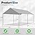 Quictent 10x15 ft Heavy Duty Car Canopy Galvanized Frame Carport Outdoor Party Tent Boat Shelter with 3 Reinforced Steel Cables - Grey