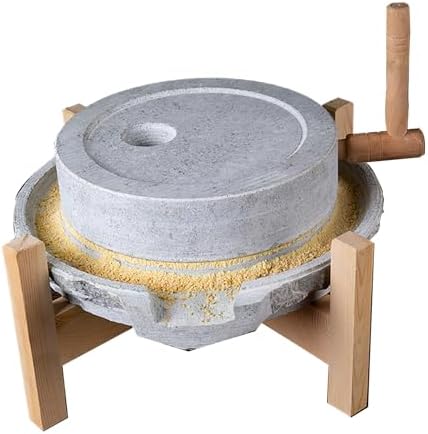 Manual Grain Mill - Wet & Dry Cereal & Coffee Grinder, Home Food Mill for Grain, Beans, Barley & Spices, Compact 7.9x11.8 in, High-Efficiency Grinding Tool