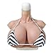 Joyfitness Forma del Seno in Silicone Pettorali Finti Reggiseno Morbido Reale, Tette Enormi Z-Cup Tette Finte per Crossdressers Transgender Drag Queen Soft Cotton Filler