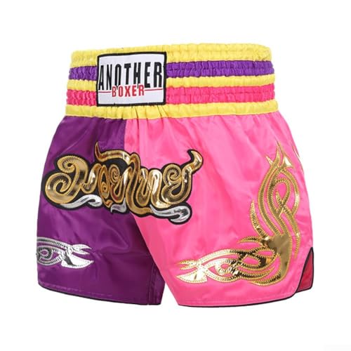 Unisex Boxing Shorts for MMA, Muay Thai and Fitness Training - Breathable Martial Arts Shorts with Elastic Waistband, and Sizes（53）（L）