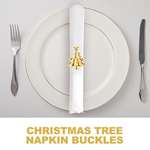 Luxshiny 6 Unidades Fivela De Guardanapo De Árvore De Natal Fivelas De Guardanapos Decorativos Anéis
