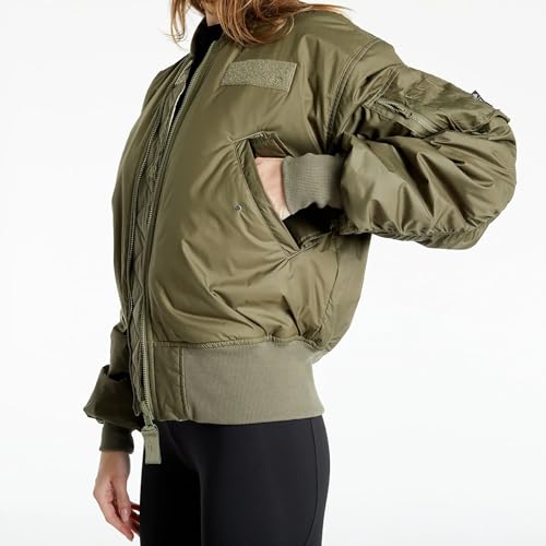 adidas Womens Performance x Parley Reversible Bomber Jacket, Green, Medium4