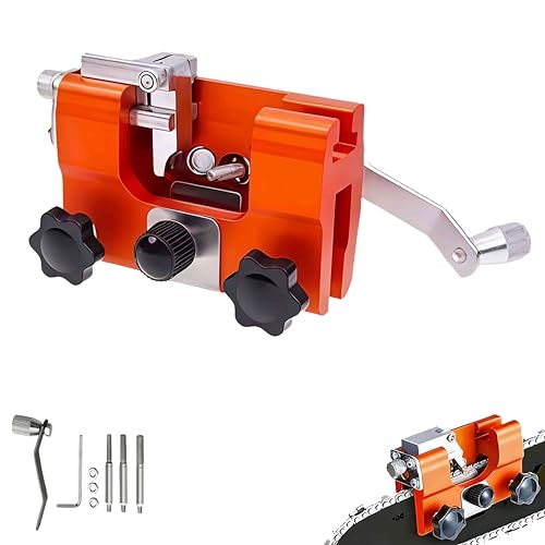 Affuteur Chaine Tronçonneuse, Affuteuse De Chaine Tronconneuse, À Manivelle Affuteuse De Chaine Tronconneuse, Équipé 3 Tête De Meulage En Alliage Durable, Type Universel