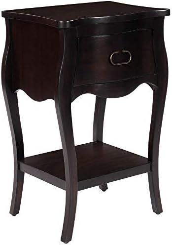 Butler Specialty Company Rochelle 1 Drawer Nightstand/End Table - Dark Brown