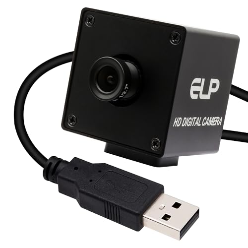 Image of ELP 4K USB Camera 3.6mm Fixed Focus Lens Mini USB Webcam, UHD 2160P USB Camera with Color Sensor for Industrial Mini UVC USB2.0 Web Camera for Computer, Laptop, PC