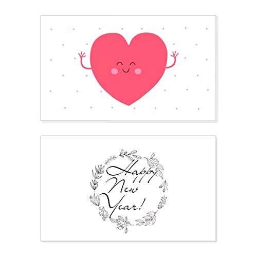 Tarjeta de felicitación de San Valentín con sonrisa para compartir tus mejores deseos de Año Nuevo