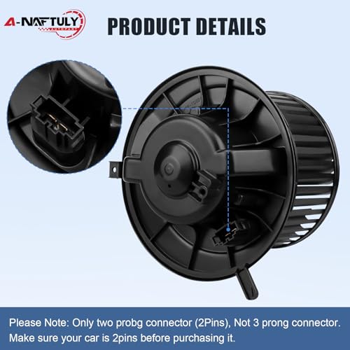 Image of AC Blower Motor with Fan Fits for Volkswagen VW Jetta GTI Golf Eos Tiguan CC Rabbit Passat, 2006-2013 Audi A3, HVAC Heater Blower Motor, Replace 700182, 1K1-819-015