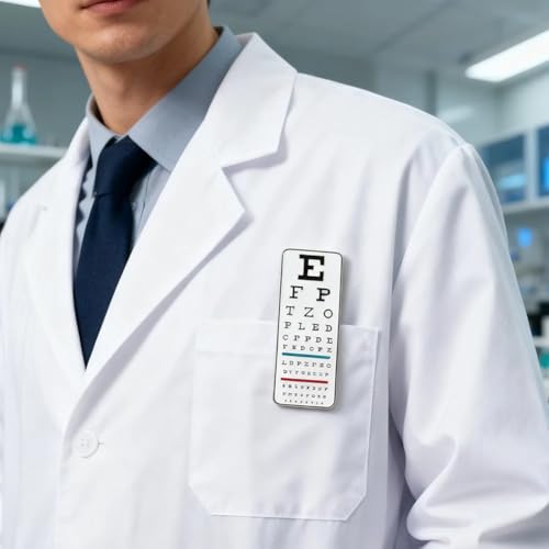 Image of Medical Optometrists Enamel Brooch Ophthalmology Vision Test Optometry Pin Jewelry for Doctor Nurse Backpack Lapel Badge