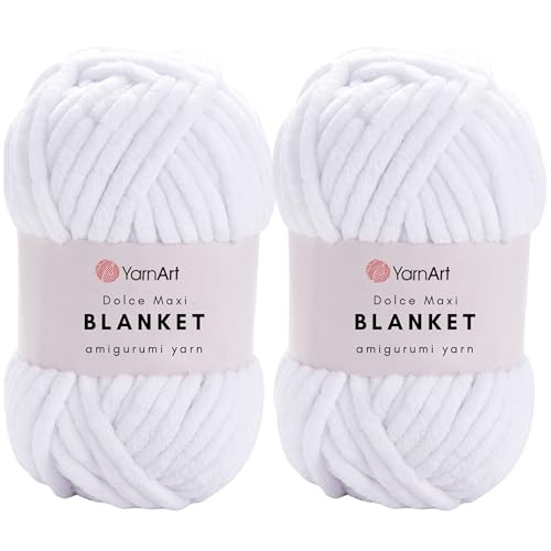 2 novelos artísticos Dolce Maxi, fio de veludo premium, super macio, volumoso, 6, volumoso, para tricô, crochê, artesanato, cobertor amigurumi, veludo macio para bebê, durável para queda, 200 g 76