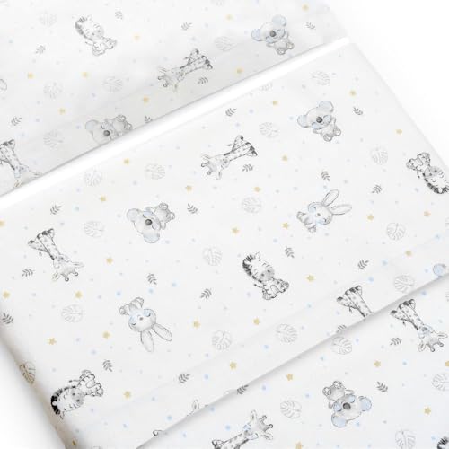 Miniatura 3 de Danielstore- Juego De Sábanas Para Cuna 60 X 120 Cm Bebé - Sábanas De Invierno Tejido Franela - Incluye Sábana Bajera Sábana Encimera Funda Almohada Koala Bco Azul