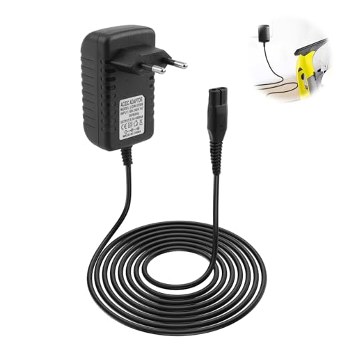 Cargador para Karcher Limpiacristales 5.5V, Cable Carga para Karcher WV1 WV2 WV2 Premium WV5 Premium WV50 WV50 Plus WV51 WV55 WV55R WV60 WV60Plus WV70Plus WV75 WV75 Plus Adaptador con Cable 1.5m