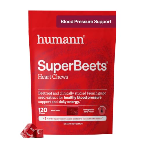 Image of HumanN SuperBeets Heart Chews, Pomegranate Berry Flavor, 120 Ct