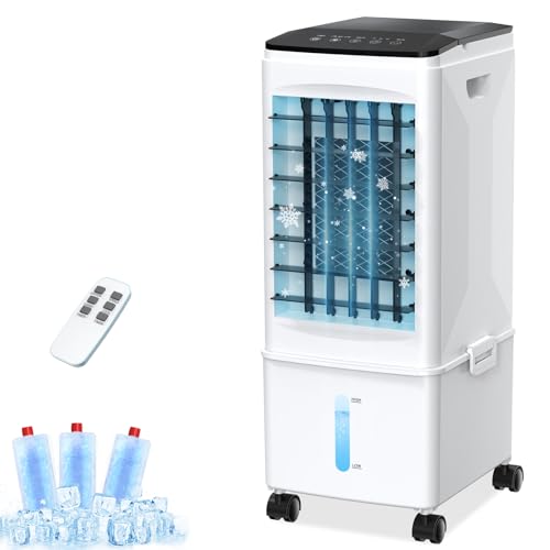 La Mejor Recopilación de Aire Acondicionado Bodega Aurrera - los preferidos. 41 Enfriador de Aire 4 en 1, Aire Acondicionado Portatil con 10L, Enfriadores de 3 Velocidades, Oscilación 110°, 3 Depósitos de Hielo, Remoto y Táctil, Temporizador de 7 Horas,...