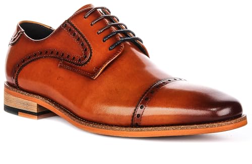 Jenson Men's Brouge Pattern Oxford Shoes Shoes