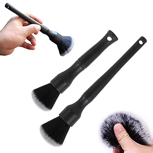 Eachave 2 pcs Brosse Nettoyage Voiture Set, Pinceau Professionnel pour Voiture, Pinceaux Nettoyage Voiture Brosse à Détails Automatiques Brosses Nettoyage des Jantes Brosse De Detail Professionnel Cover