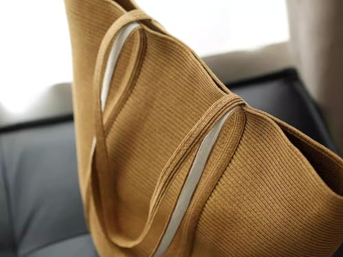 Bolso Tote grande tejido de papel para mujer miniatura 5